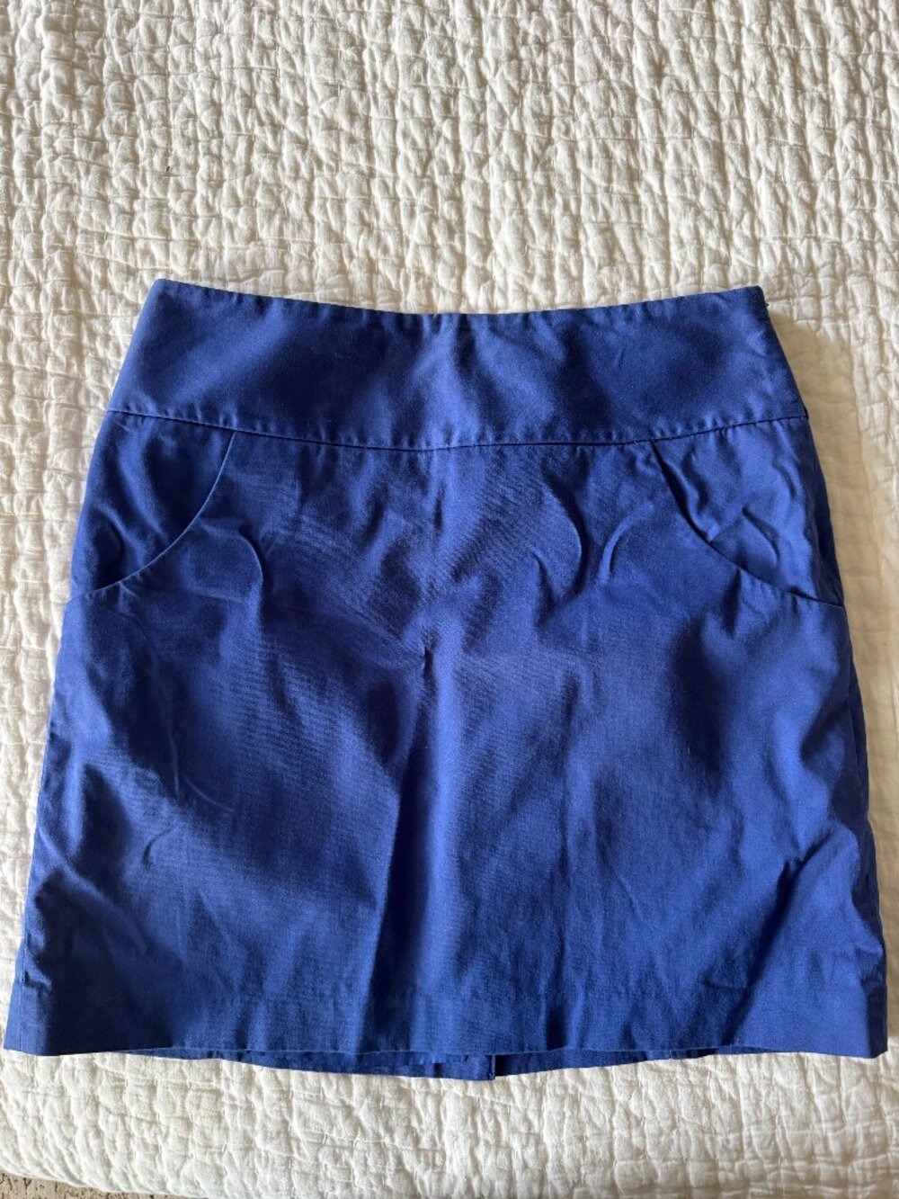 The Limited Royal Blue A-Line Mini Skirt | Pocket Accent Workwear Preppy